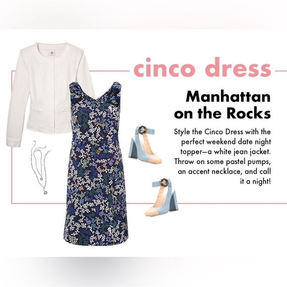 CAbi 5619 Cinco Printed Floral Shift Dress Size Small - Picture 3 of 12